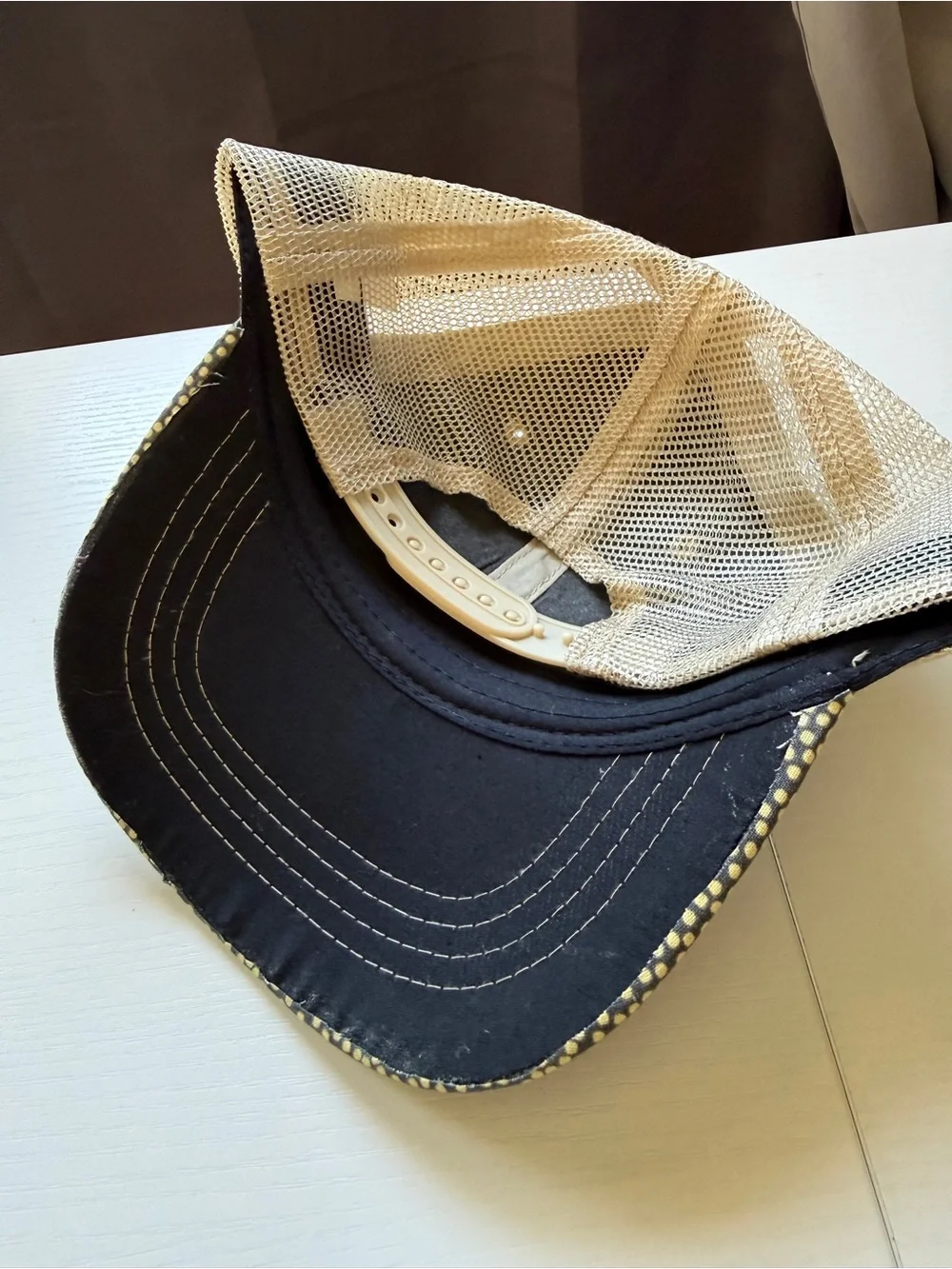 Faith Over Fear Trucker Patch Hat Cap Grey Yellow Accent Adjustable Mesh SnapBac